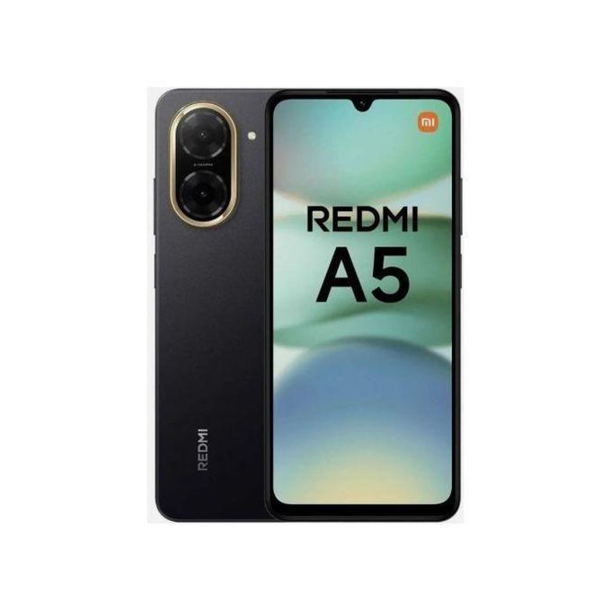 Redmi Xiaomi Redmi A5 - 6.88'' 32MP/8MP Selfie - 64GB HDD - 3GB RAM - 5200mAh - Dual Sim With FREE PHONE CASE - Midnight Black