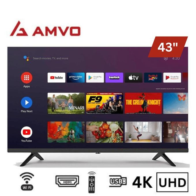 SAMSUNG AMVO LSS4301W 43” Frameless Android Smart FHD LED TV - Black (1YR WRTY)